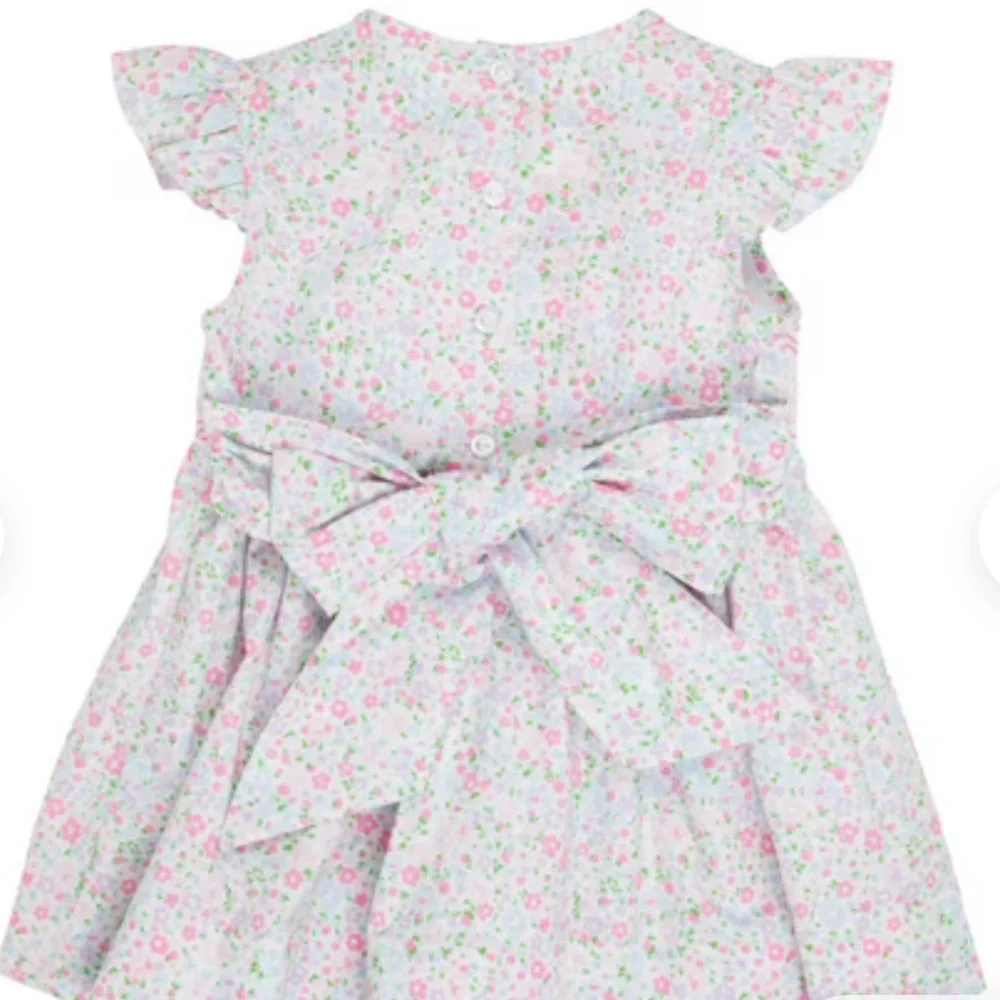 RARE TBBC Smocked Dress w Large Sash SPECIAL HTF Beaufort Bonnet Company NWT